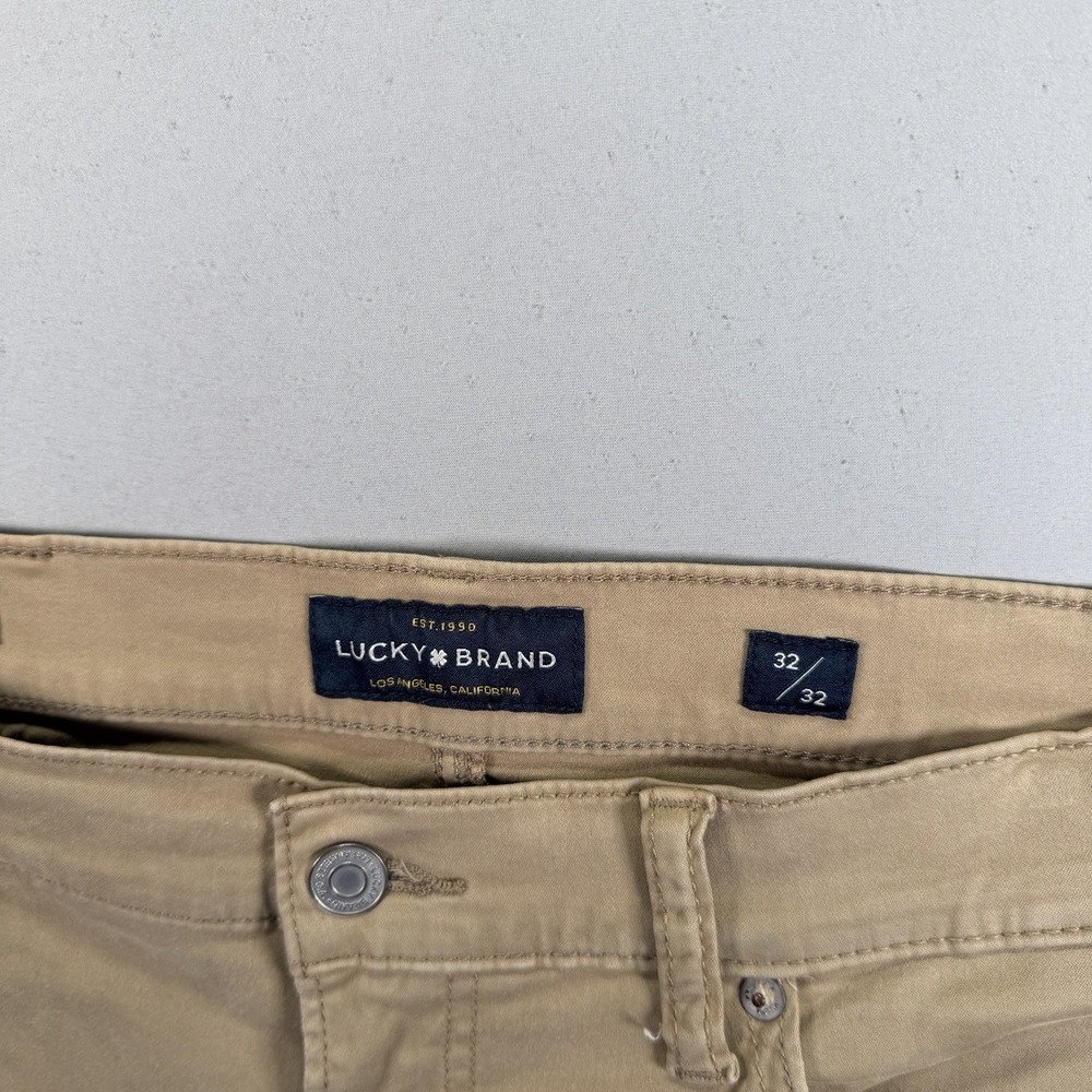 Lucky Brand Chino Pants Mens 32x32 Brown 363 Straight Leg Twill 5 Pocket - Picture 7 of 11